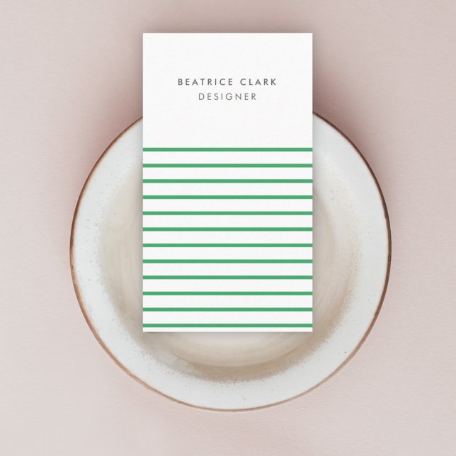 Carte De Visite Vert Tendance Moderne Minimal Simple (Créateur téléchargé)