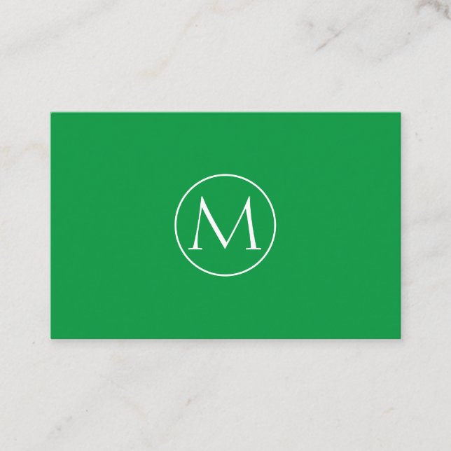 Carte de visite verte minimale (Devant)