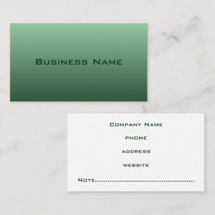Carte de visite verte professionnelle