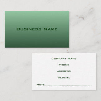 Carte de visite verte professionnelle