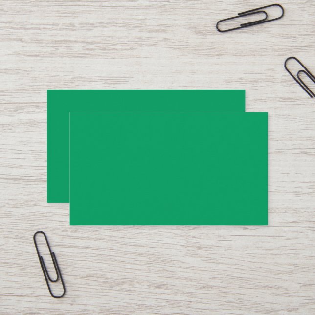 Carte de visite verte trèfle (Devant/Arrière en situation)