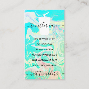 Carte De Visite Verte Tumbler instructions d'entretien ombré vinyl