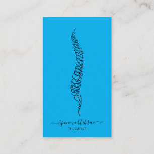 Carte De Visite Vertèbre de colonne vertébrale orthopédique bleu