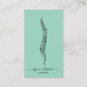 Carte De Visite vertèbres orthopédiques médecin santé vert