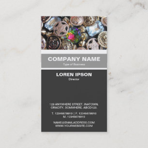 Carte De Visite Vertical Banded - Bling