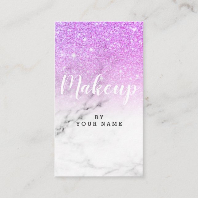 Carte de visite vertical de marbre à la mode de (Devant)