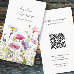 Carte de visite vertical du Fleur sauvage de code 