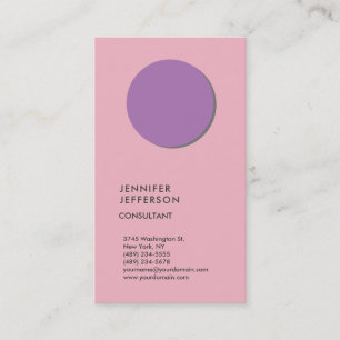 Carte De Visite Vertical féminin tendance minimaliste moderne