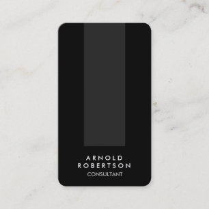 Carte de visite vertical gris noir arrondi