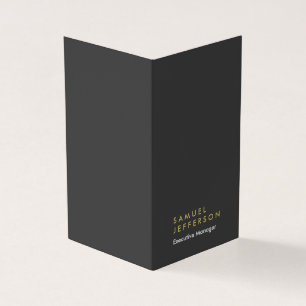 Carte De Visite Vertical gris noir professionnel simple moderne