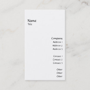 Carte De Visite Vertical lissez 2