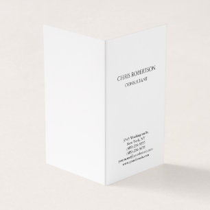 Carte De Visite Vertical Plain Original Moderne Minimaliste Simple