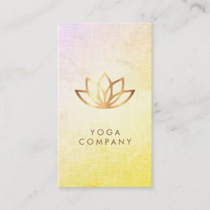 Carte de visite vertical vintage de yoga de Lotus