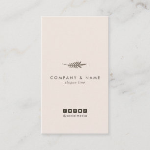 Carte De Visite Verticale chic minimaliste moderne de brun de