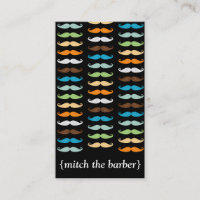 Verticale macho Bizcard de moustaches