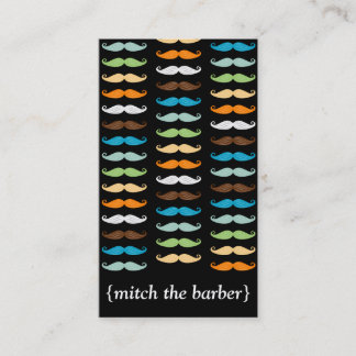 Carte De Visite Verticale macho Bizcard de moustaches