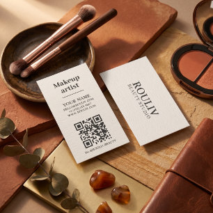 Carte de visite verticale minimaliste QR Tons Te