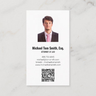 Carte de visite verticale pour avocat avec photo e