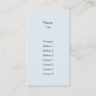 Carte De Visite Verticale simple bleue - affaires