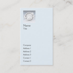 Carte De Visite Verticale simple bleue - affaires
