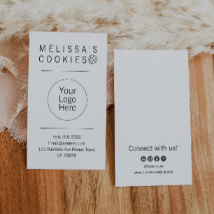 Carte de visite verticale simple pour boulangerie 
