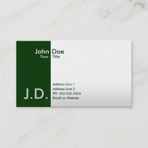 Carte De Visite verts professionnels