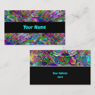Carte De Visite Very colorfully abstract forms art 1