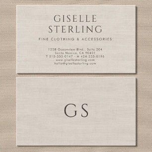 Carte De Visite Vêtements de Luxe de Boutique Minimaliste Fausse L
