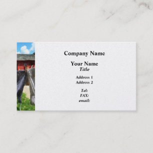 Carte De Visite Vêtements pendants en ligne Closeup - Platine
