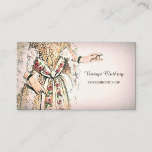 Carte De Visite Vêtements vintages Boutique de vêtements Français