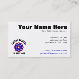Carte De Visite Vétéran du Vietnam - CID