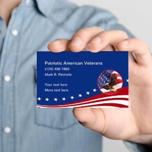 Carte De Visite Vétérans Américains Patriotes Qui Ont Servi