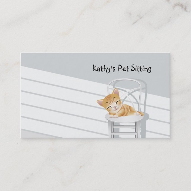 Carte de visite vétérinaire animal de chat (Devant)