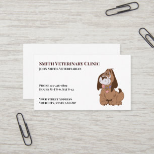 Carte de visite vétérinaire de clinique