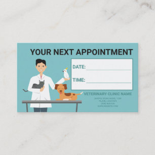 Carte De Visite Vétérinaire Homme - Clinique vétérinaire Prochain 