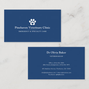 Carte De Visite Vétérinaire / Hôpital pour Animaux
