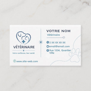 Carte de visite vétérinaire personnalisable