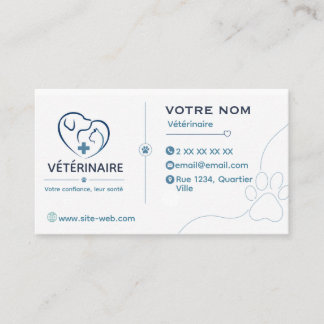Carte de visite vétérinaire personnalisable