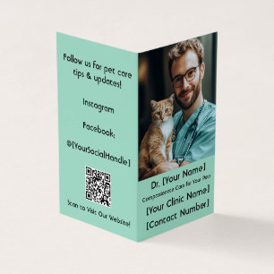 Carte de visite vétérinaire plié