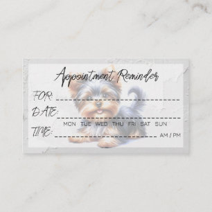 Carte De Visite Vétérinaires de toilettage pour animaux Rappel de 