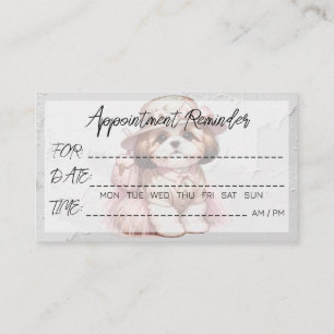 Carte De Visite Vétérinaires de toilettage pour animaux Rappel de 