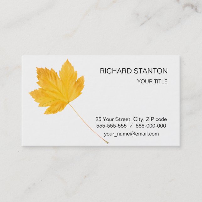 Carte De Visite Vibes d'automne (Devant)