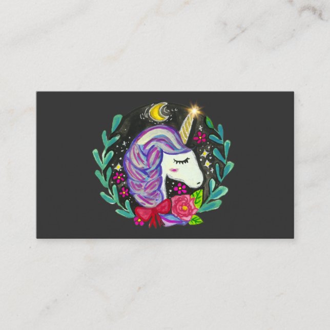 Carte De Visite Vibes de Licorne Magique  (Devant)
