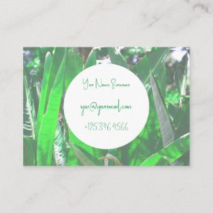 Carte De Visite Vibes d'été Palm Tree Feuilles Pale Green Pastel