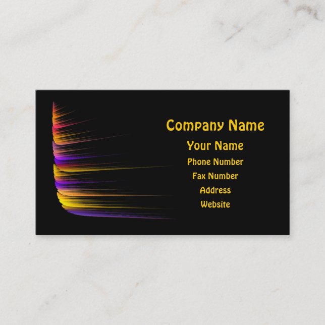 Carte de visite vibrant de conception (Devant)