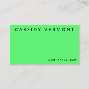 Carte De Visite Vibrant Green Beauty Maquillage