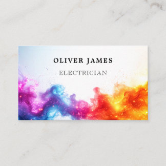 Carte De Visite Vibrant Sparks Energy Electrician and Engineer