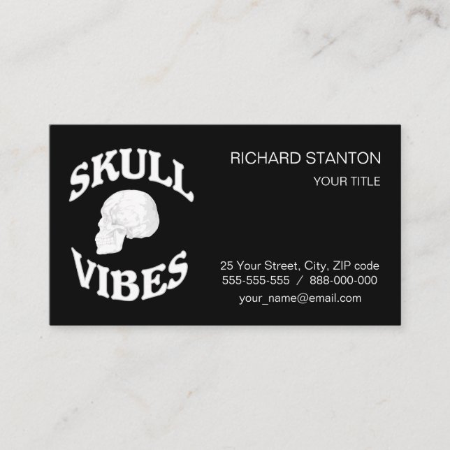 Carte De Visite Vibrations de crâne (Devant)