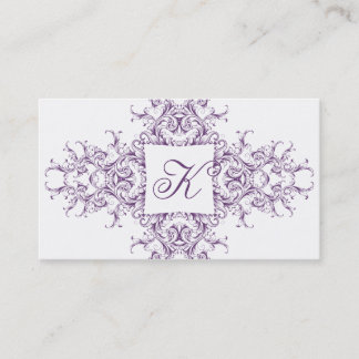Carte de visite victorien de monogramme