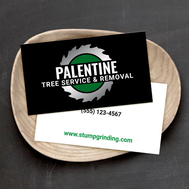 Carte De Visite Vie circulaire de broyage de souche (Créateur téléchargé)